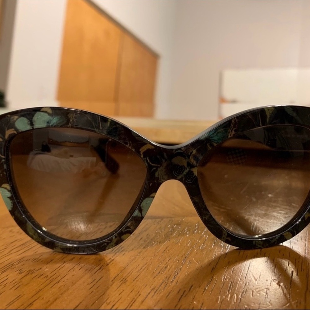 Valentino Garavani Black Floral Sunglasses